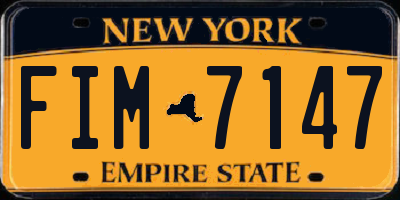 NY license plate FIM7147