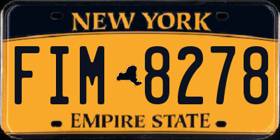 NY license plate FIM8278