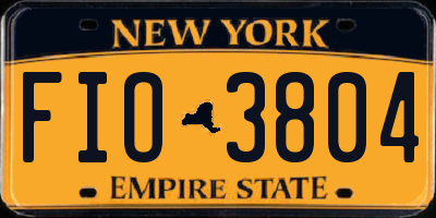 NY license plate FIO3804