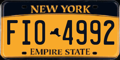 NY license plate FIO4992