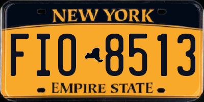 NY license plate FIO8513