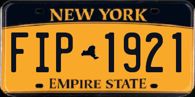 NY license plate FIP1921