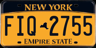 NY license plate FIQ2755