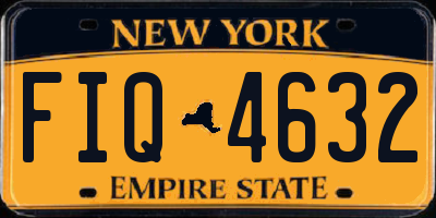 NY license plate FIQ4632