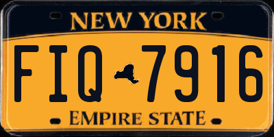NY license plate FIQ7916