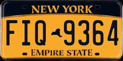 NY license plate FIQ9364
