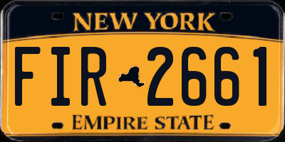 NY license plate FIR2661