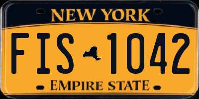 NY license plate FIS1042