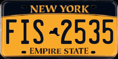 NY license plate FIS2535