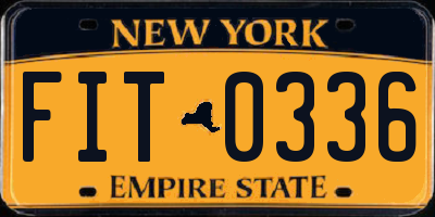 NY license plate FIT0336