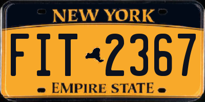 NY license plate FIT2367