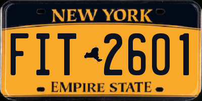NY license plate FIT2601