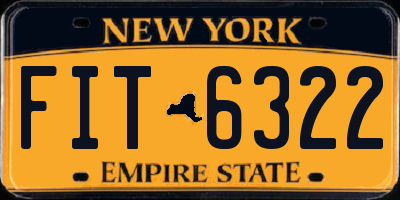NY license plate FIT6322