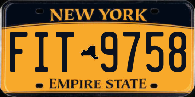 NY license plate FIT9758