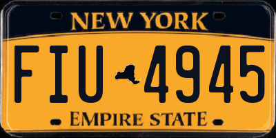 NY license plate FIU4945