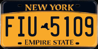 NY license plate FIU5109