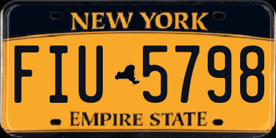 NY license plate FIU5798