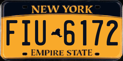 NY license plate FIU6172