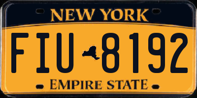 NY license plate FIU8192