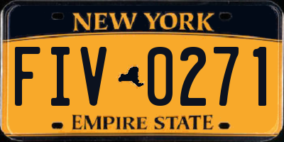 NY license plate FIV0271