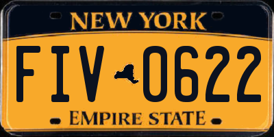 NY license plate FIV0622