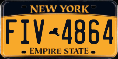 NY license plate FIV4864