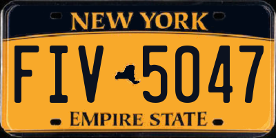 NY license plate FIV5047