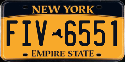 NY license plate FIV6551