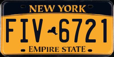 NY license plate FIV6721