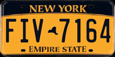 NY license plate FIV7164