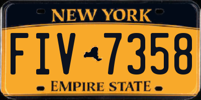 NY license plate FIV7358
