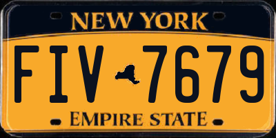 NY license plate FIV7679