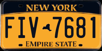 NY license plate FIV7681