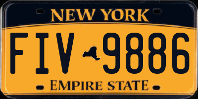 NY license plate FIV9886