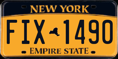NY license plate FIX1490