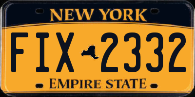 NY license plate FIX2332