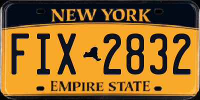 NY license plate FIX2832