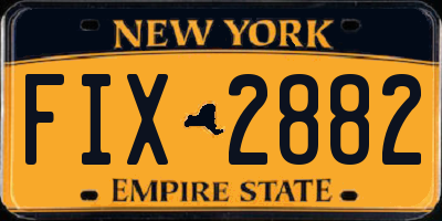 NY license plate FIX2882