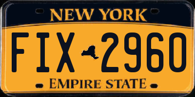 NY license plate FIX2960
