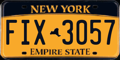 NY license plate FIX3057
