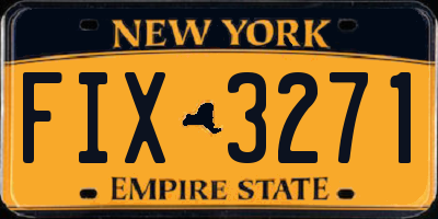 NY license plate FIX3271