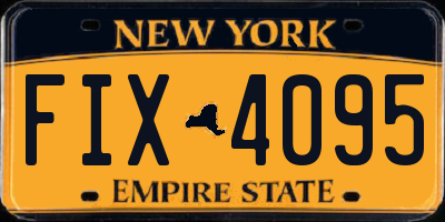 NY license plate FIX4095