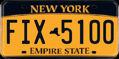NY license plate FIX5100