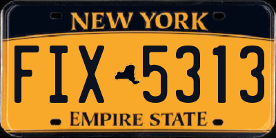 NY license plate FIX5313