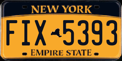 NY license plate FIX5393