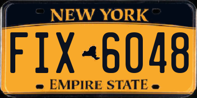 NY license plate FIX6048