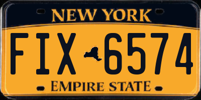 NY license plate FIX6574
