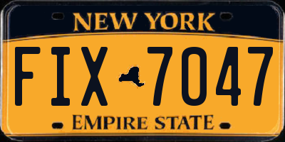 NY license plate FIX7047