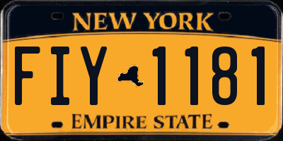 NY license plate FIY1181