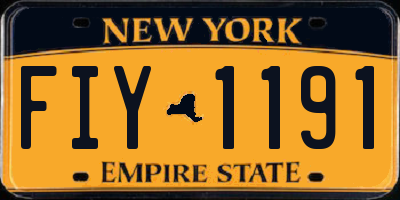 NY license plate FIY1191